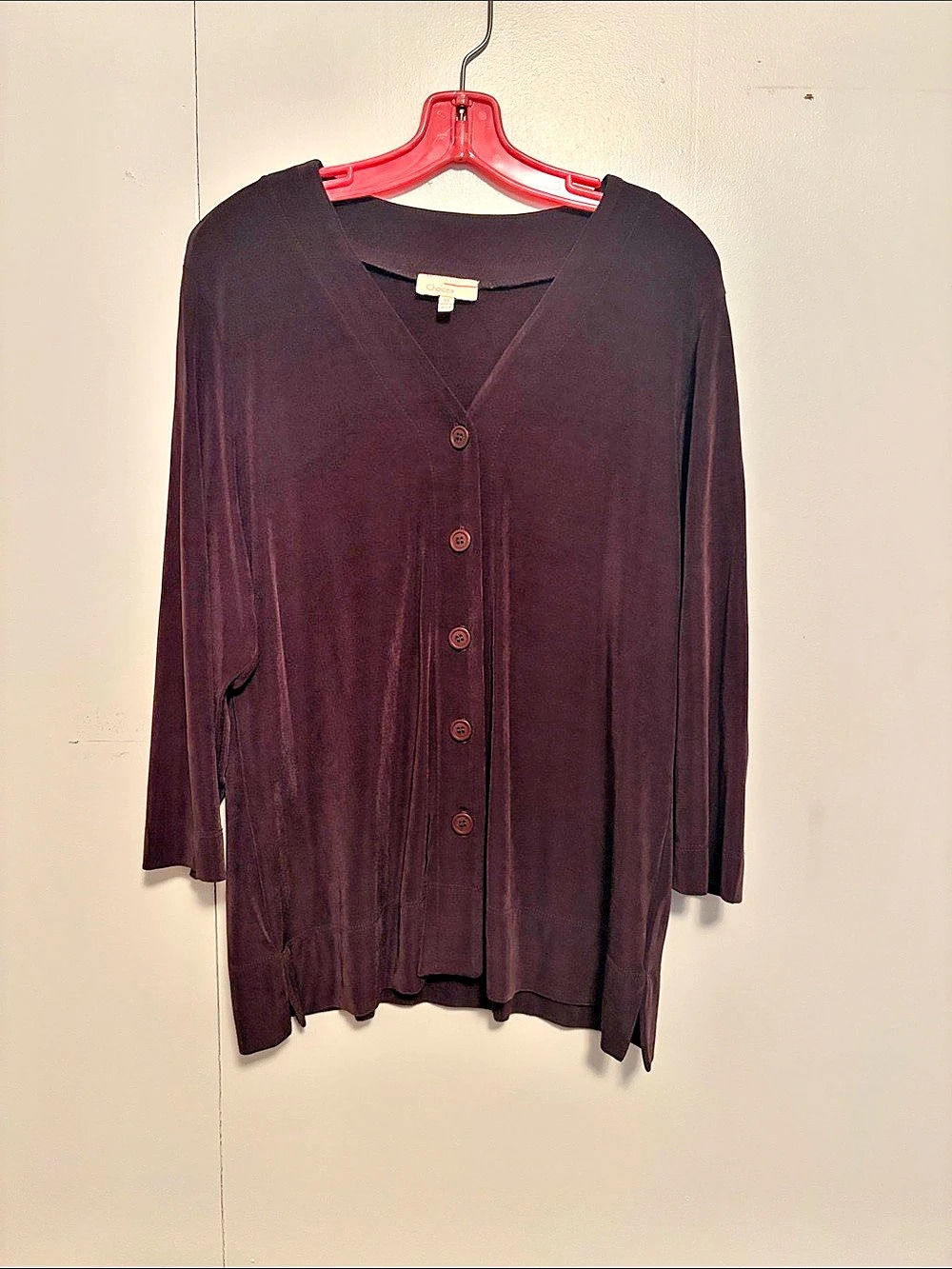 Choices Brown Button-Front Cardigan Size XL